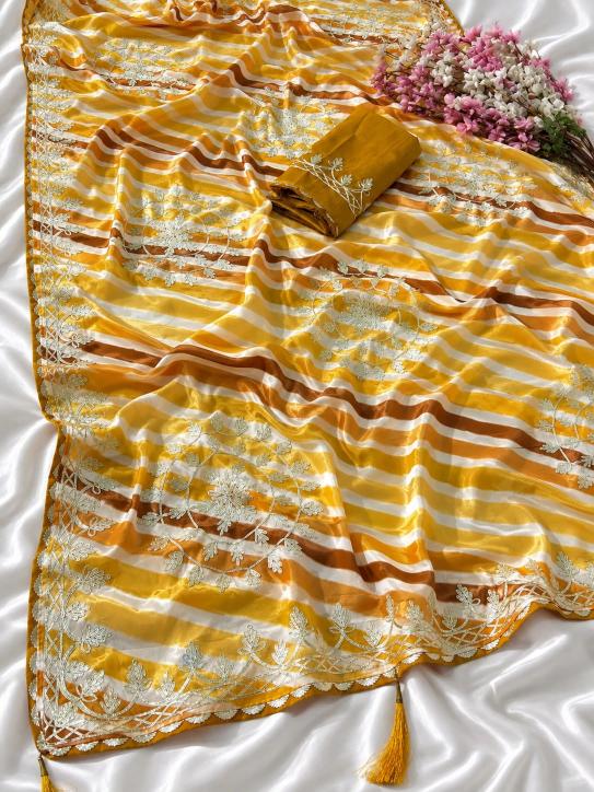 Vinayak lehriya print wholesale rate saree